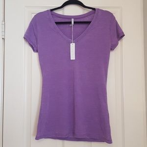 NEW Z Supply Purple Burnout V-neck Tee